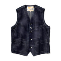 トップス SUGAR CANE WABASH STRIPE WORK VEST 40 Sugar Cane, Standard Vest, Wabash Stripe – Wardrobe 19