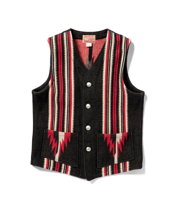 Sugarcane NATIVE AMERICAN WOOL BLANKET VEST Whitefeather Mfg CO.